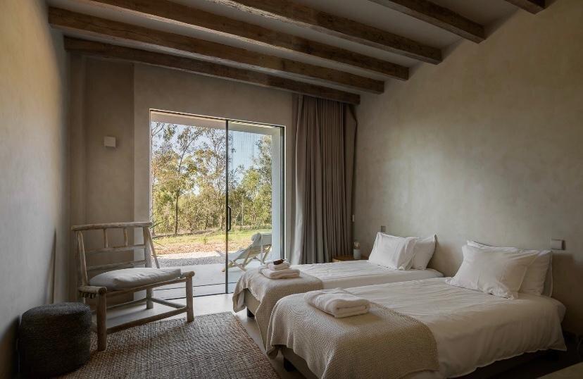Twin rooms at the retreat venue