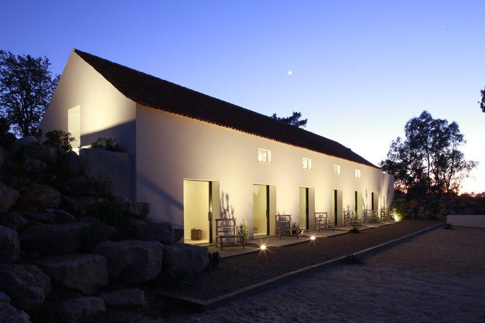 The retreat venue at night