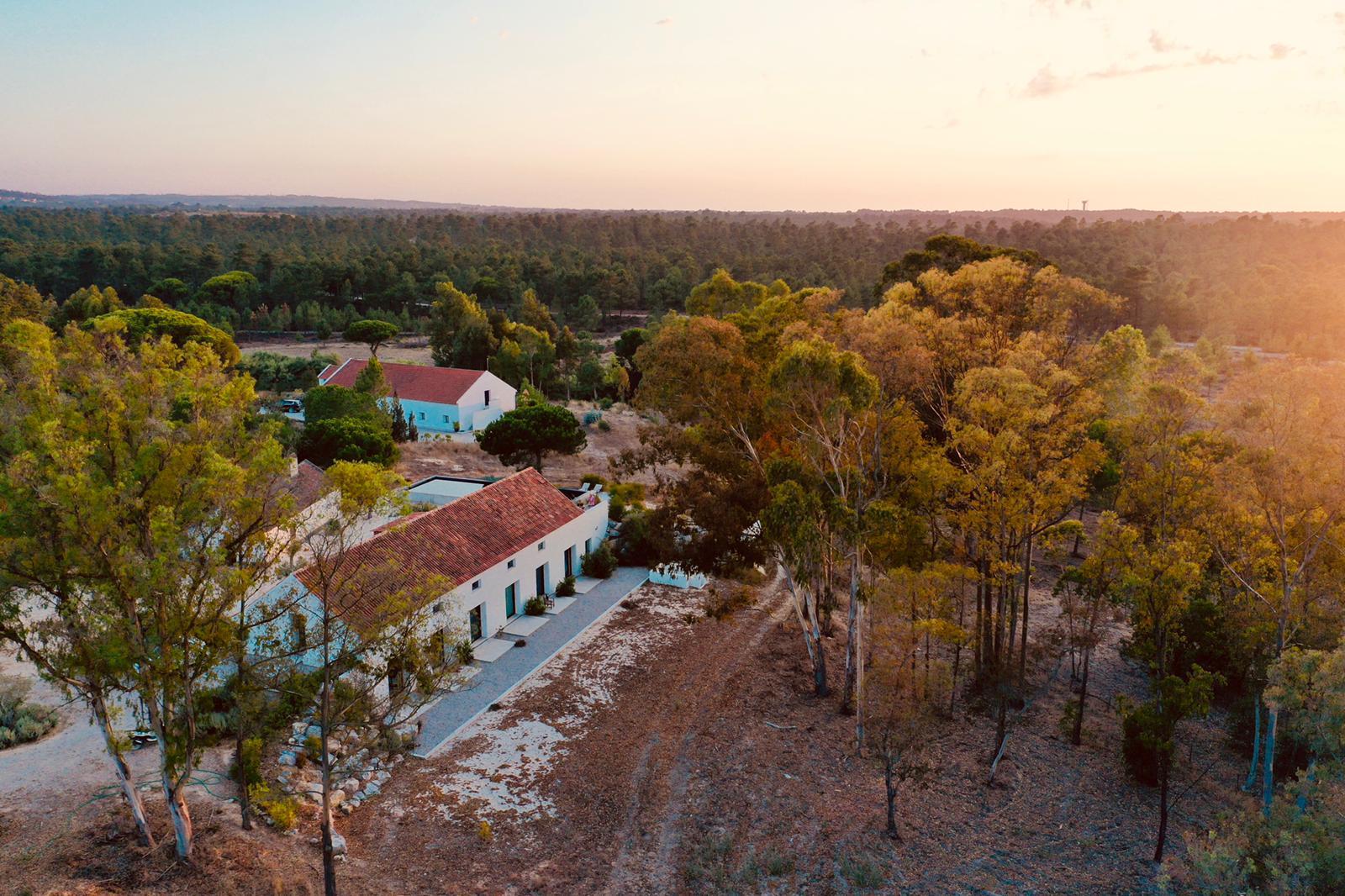 Aerial view of the retreat venue grounds