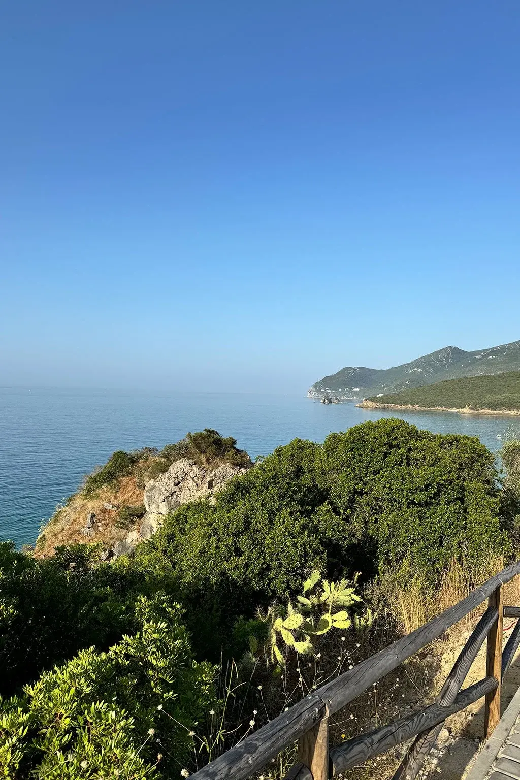 Coastal view of the Arrábida cliffs and sea