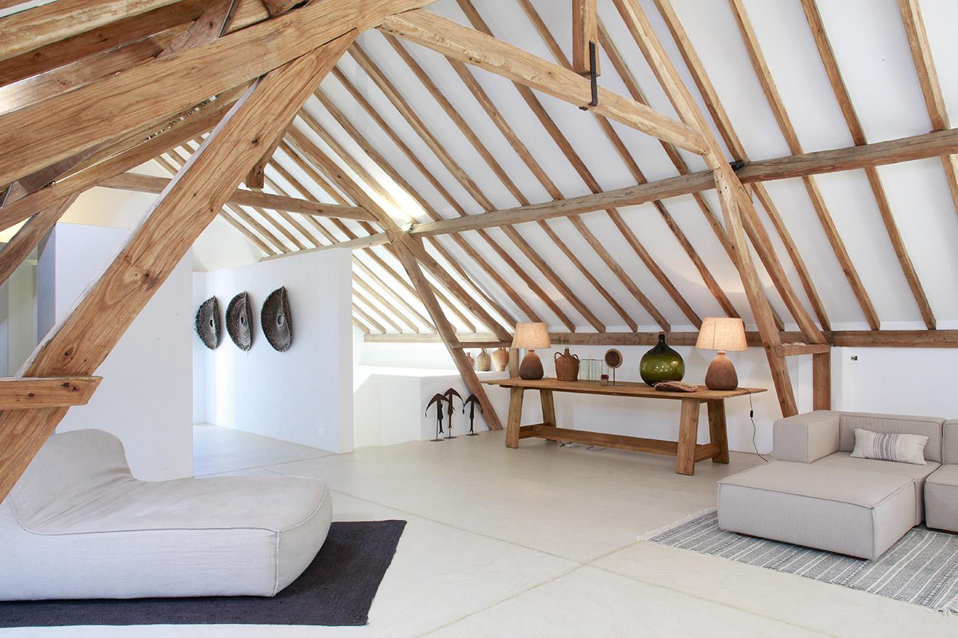 Lounge seating area with natural light